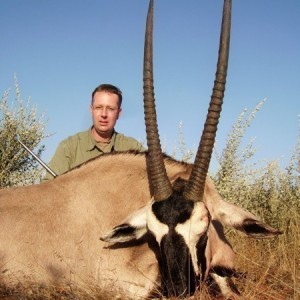 Gemsbok hunted at Westfalen Hunting Safaris Namibia