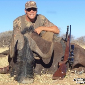 Black Wildebeest hunted with Ozondjahe Hunting Safaris in Namibia