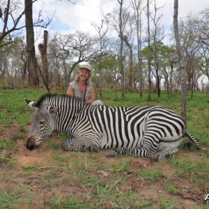 Hunting in the Selous Zebra