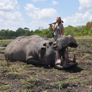 Hunting in the Selous Hippo