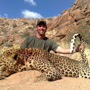 A beautiful pre - Namib leopard tracked by Sparks Hounds 2009