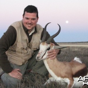 Hunting Springbok in South Africa - Ram 11 inches long