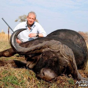 Cape Buffalo hunted with Johan Calitz Safaris in Botswana