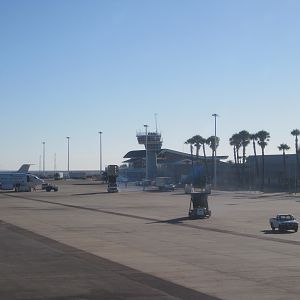 Tarmac arrival at the International Airport in Windhoek, Namibia