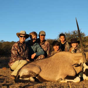 Noah's Gemsbok and the family at Huntershill Safari
