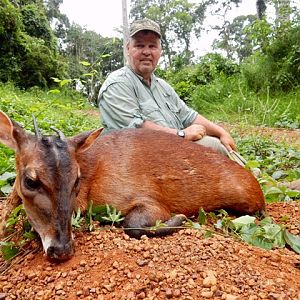 Peters Duiker hunt in the Congo with Christophe Morio