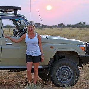 My favourite woman, dog, vehicle and safari destination!
