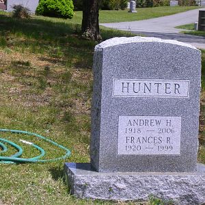 Grave of Andrew Holmberg Hunter