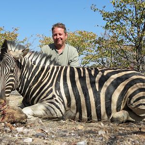 Hunting Burchell's Zebra Nambia