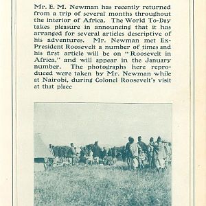 1909 - Theodore Roosevelt Hunting in Africa