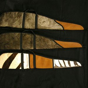 Custom made Rifle cases with African Backskins