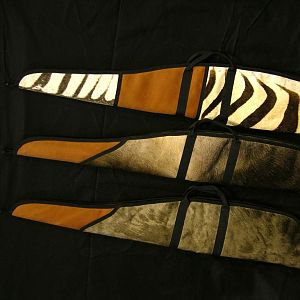 Custom made Rifle cases with African Backskins