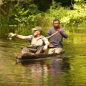 Hunting in the Gabonese swamp