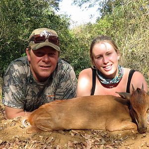 Red Duiker after 5 days of hunting the forest