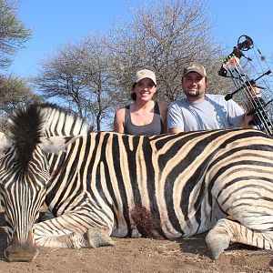 Bow Hunt Burchell's Plain Zebra in South Africa