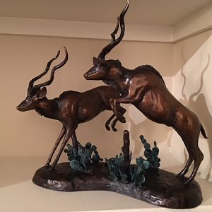 Sculptured Jumping Kudu's