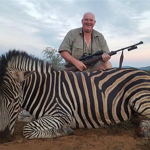 South Africa Hunting Burchell's Plain Zebra