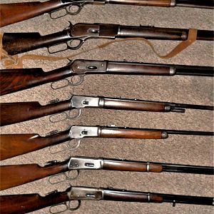 Older Winchester lever action rifles