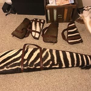 Gun Cases made from Burchell's Plain Zebra Backskins