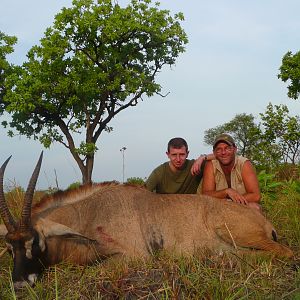 Roan bull 26' inches hunted in Central African Republic