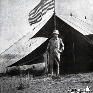 A large American flag was floating over my own tent, Theodore Roosevelt