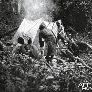 Theodore Roosevelt, camping after death of the first bull elephant