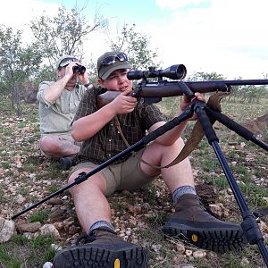 Glassing Game / Hunting using shooting stick Namibia