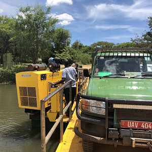 Crossing the river Uganda
