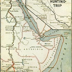 Route Map Of Rooseveldts Hunting Trip