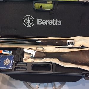 Beautiful Pair Beretta 471 Sliver Hawk Double Rifle