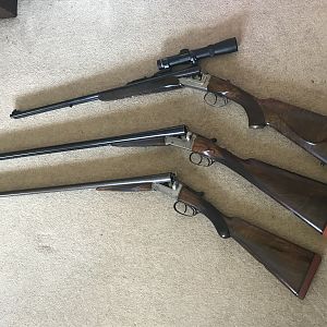 Trio of double rifles