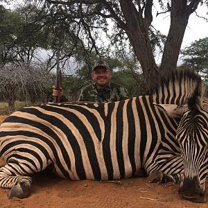 South Africa Hunt Burchell's Plain Zebra