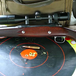 Savage Rifle action Barreled in 338-06