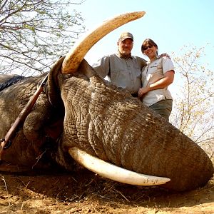 Elephant Hunt in Kalahari South Africa