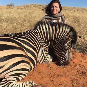 Hunting Burchell's Plain Zebra Kalahari South Africa
