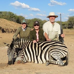 South Africa Hunting Burchell's Plain Zebra