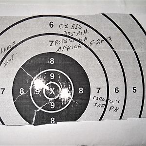Range Shooting Shots with CZ-550 .375 H&H Magnum