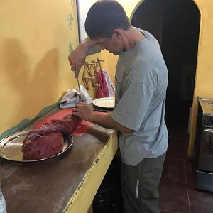 Preparing Lichtenstein Hartebeest Back strap steaks