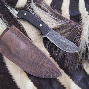 Buffalo Horn Knife with Buffalo skin Sheath