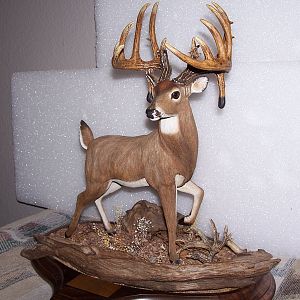 Buck Wood Carving