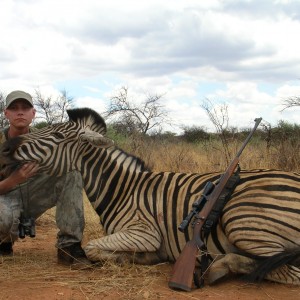 Hunting Burchell's Zebra in Namibia