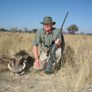 Warthog hunted in Namibia