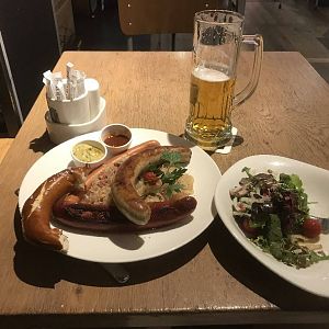 German Bratwurst & Pretzels in Frankfurt