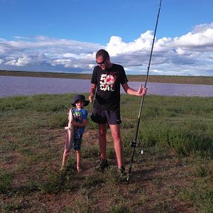 Fishing Freshwater Catfish in Namibia