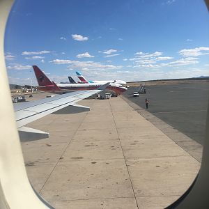 View from Plane Hosea Kutako Airport Namibia
