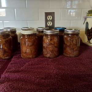 Pressure cooker jars Deer meat