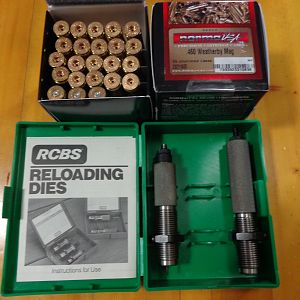 .460 Weatherby RCBS Die Set & 45 Norma Unfired Cases