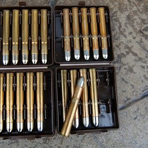 Vintage B.E.L.L. .470 NE 500 grain steel solids in MTM cases