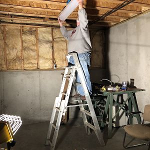 Converting basement storage area into a suitable work space for reloading