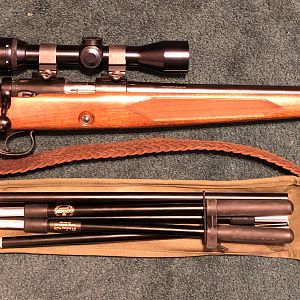 Winchester M52 Rifle & Shooting Sticks